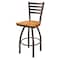 Holland Bar Stool Co 30" Swivel Bar Stool, Bronze Finish, Med Maple Seat 41030BZMedMpl - alternate 1